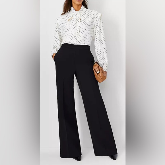 Ann Taylor Pants - Ann Taylor Black Wide-Leg Dress Pants